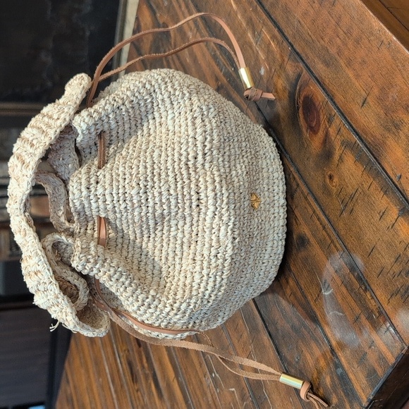 Aranaz sansy raffia bucket bag - Picture 3 of 13